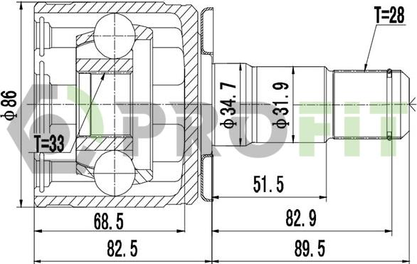 Profit 2810-2043 - Kit giunti, Semiasse autozon.pro