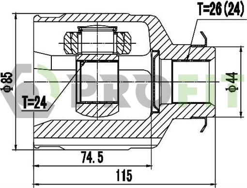 Profit 2810-2068 - Kit giunti, Semiasse autozon.pro