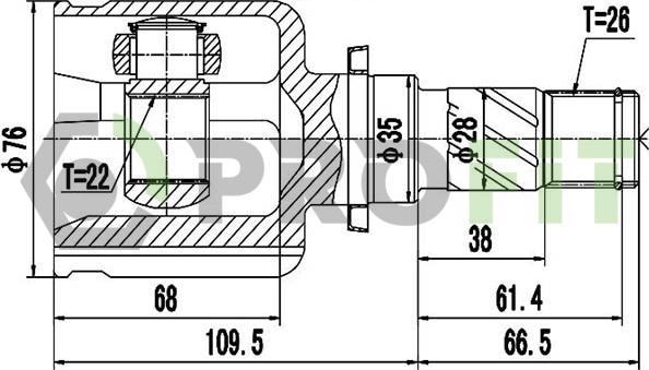 Profit 2810-2077 - Kit giunti, Semiasse autozon.pro