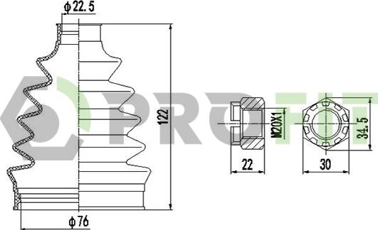 Profit 2710-0016 XLB - Cuffia, Semiasse autozon.pro