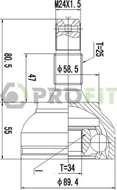 Profit 2710-1455 - Kit giunti, Semiasse autozon.pro