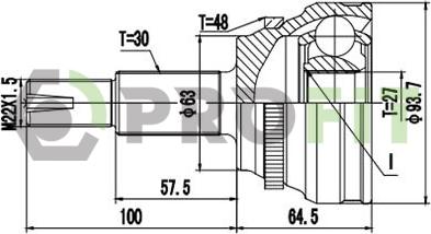 Profit 2710-1485 - Kit giunti, Semiasse autozon.pro