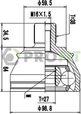 Profit 2710-1552 - Kit giunti, Semiasse autozon.pro