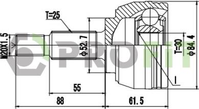 Profit 2710-1579 - Kit giunti, Semiasse autozon.pro