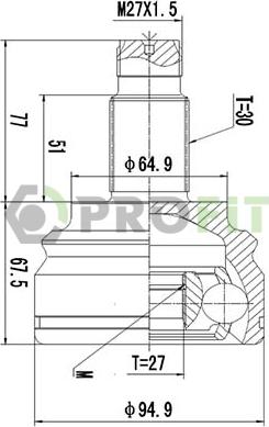 Profit 2710-1627 - Kit giunti, Semiasse autozon.pro