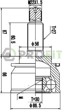 Profit 2710-1084 - Kit giunti, Semiasse autozon.pro