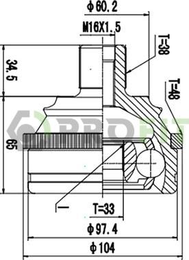 Profit 2710-1124 - Kit giunti, Semiasse autozon.pro