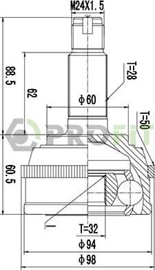 Profit 2710-1284 - Kit giunti, Semiasse autozon.pro