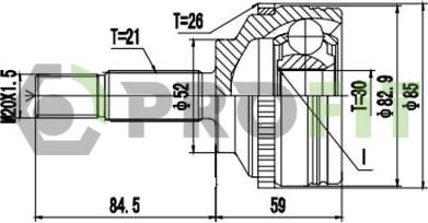 Profit 2710-1749 - Kit giunti, Semiasse autozon.pro