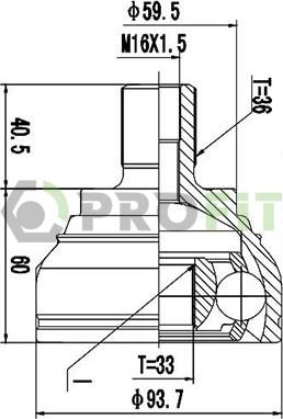 Profit 2710-1708 - Kit giunti, Semiasse autozon.pro