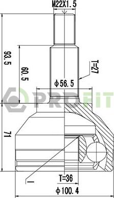 Profit 2710-1733 - Kit giunti, Semiasse autozon.pro