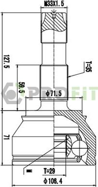 Profit 2710-1726 - Kit giunti, Semiasse autozon.pro