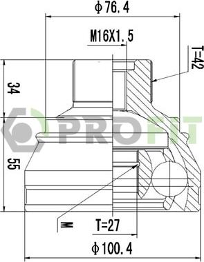 Profit 2710-3041 - Kit giunti, Semiasse autozon.pro