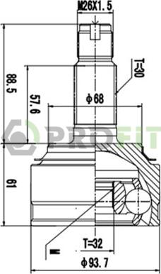 Profit 2710-3016 - Kit giunti, Semiasse autozon.pro