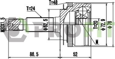 Profit 2710-3084 - Kit giunti, Semiasse autozon.pro