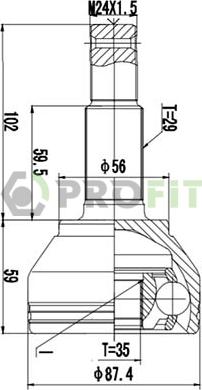 Profit 2710-3022 - Kit giunti, Semiasse autozon.pro