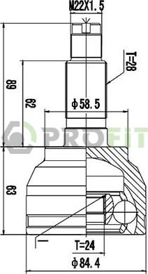 Profit 2710-3070 - Kit giunti, Semiasse autozon.pro