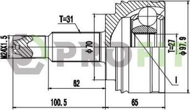 Profit 2710-3078 - Kit giunti, Semiasse autozon.pro