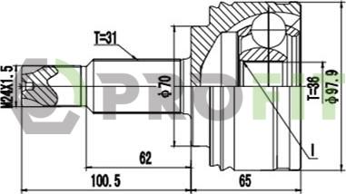 Profit 2710-3077 - Kit giunti, Semiasse autozon.pro