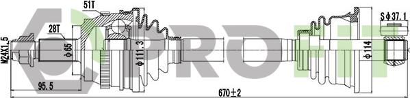 Profit 2730-0407 - Albero motore / Semiasse autozon.pro