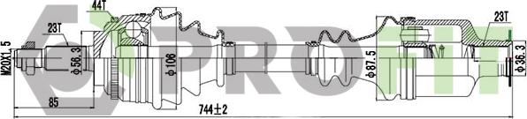 Profit 2730-0592 - Albero motore / Semiasse autozon.pro