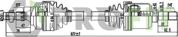 Profit 2730-0732 - Albero motore / Semiasse autozon.pro