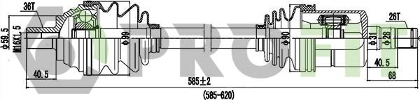 Profit 2730-3037 - Albero motore / Semiasse autozon.pro