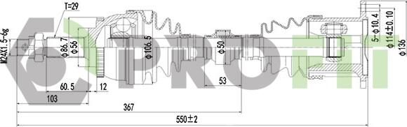 Profit 2730-3113 - Albero motore / Semiasse autozon.pro