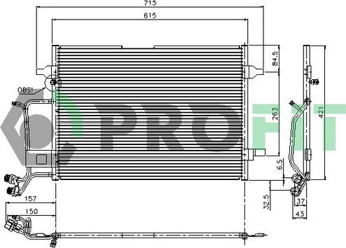 Profit PR 9540C3 - Condensatore, Climatizzatore autozon.pro