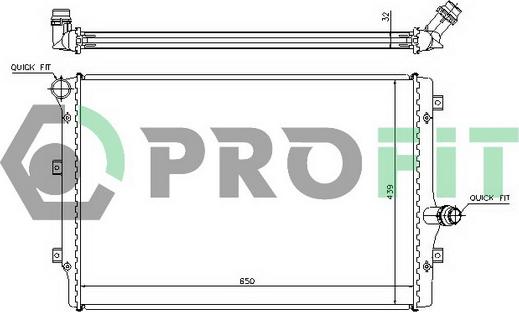 Profit PR 9569A2 - Radiatore, Raffreddamento motore autozon.pro