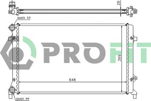 Profit PR 9560C1 - Radiatore, Raffreddamento motore autozon.pro