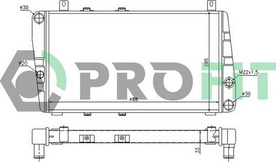 Profit PR 9505A1 - Radiatore, Raffreddamento motore autozon.pro