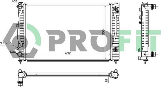 Profit PR 9539A1 - Radiatore, Raffreddamento motore autozon.pro