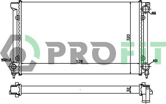 Profit PR 9537A4 - Radiatore, Raffreddamento motore autozon.pro