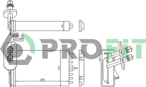 Profit PR 9523N1 - Scambiatore calore, Riscaldamento abitacolo autozon.pro