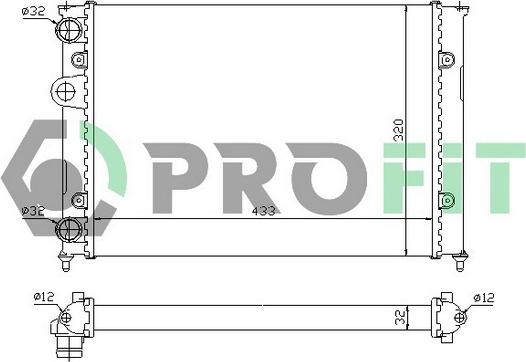 Profit PR 9522A5 - Radiatore, Raffreddamento motore autozon.pro