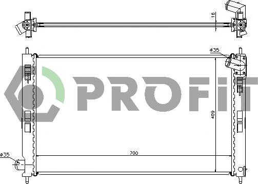 Profit PR 4010A2 - Radiatore, Raffreddamento motore autozon.pro