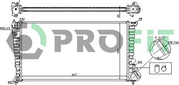 Profit PR 5560A1 - Radiatore, Raffreddamento motore autozon.pro