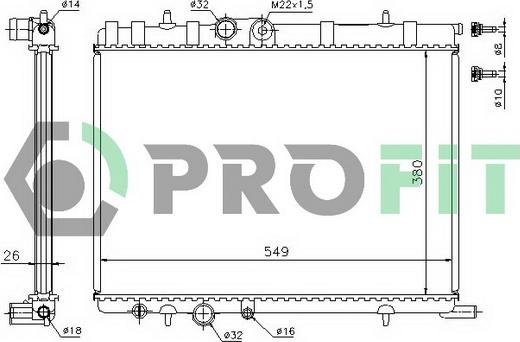 Profit PR 5514A1 - Radiatore, Raffreddamento motore autozon.pro