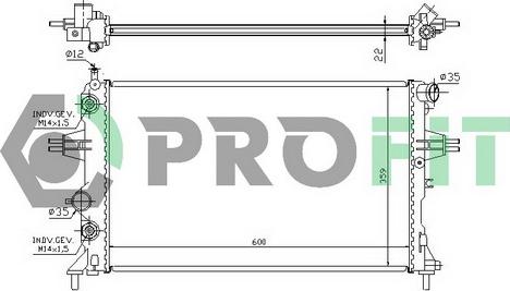 Profit PR 5054A1 - Radiatore, Raffreddamento motore autozon.pro