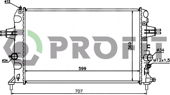 Profit PR 5054A2 - Radiatore, Raffreddamento motore autozon.pro