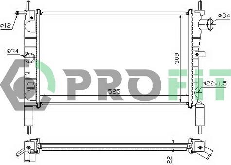 Profit PR 5050A2 - Radiatore, Raffreddamento motore autozon.pro