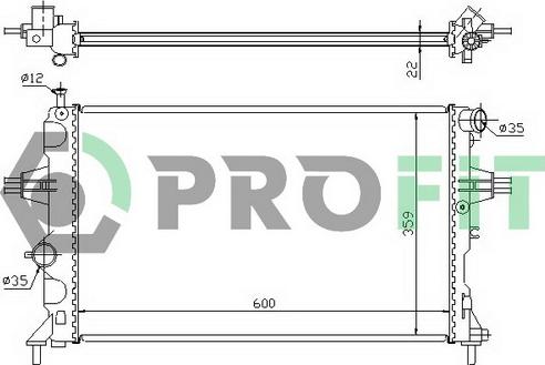 Profit PR 5051A1 - Radiatore, Raffreddamento motore autozon.pro