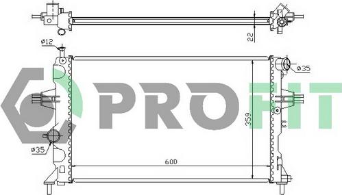 Profit PR 5053A1 - Radiatore, Raffreddamento motore autozon.pro