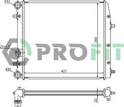 Profit PR 6402A1 - Radiatore, Raffreddamento motore autozon.pro