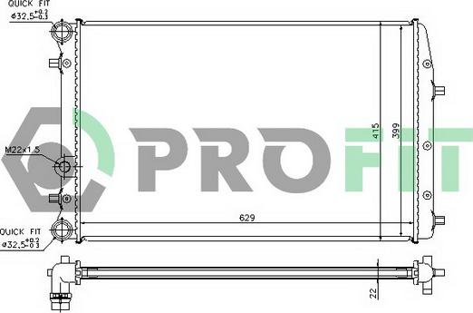 Profit PR 6402A2 - Radiatore, Raffreddamento motore autozon.pro