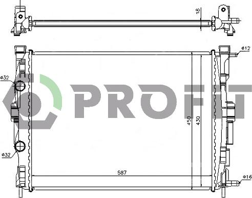 Profit PR 6044A1 - Radiatore, Raffreddamento motore autozon.pro