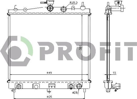 Profit PR 6055A1 - Radiatore, Raffreddamento motore autozon.pro