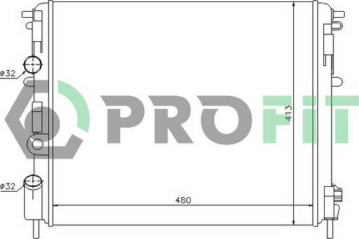 Profit PR 6032A1 - Radiatore, Raffreddamento motore autozon.pro