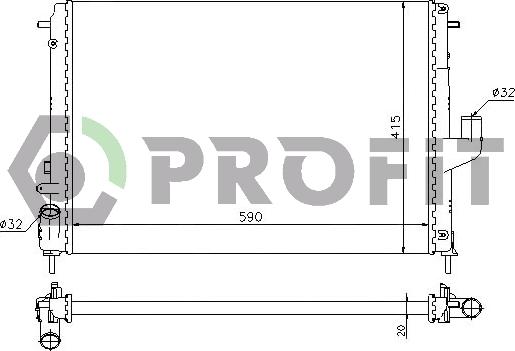 Profit PR 6037N9 - Radiatore, Raffreddamento motore autozon.pro